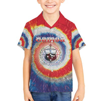 Samoa Family Matching Tank Maxi Dress and Hawaiian Shirt Tie Dye Unique Style