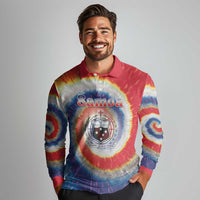 Samoa Long Sleeve Polo Shirt Tie Dye Unique Style