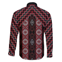 New Zealand Aotearoa Family Matching Summer Maxi Dress and Hawaiian Shirt Red Poutama With Taniko Pattern LT05 - Polynesian Pride