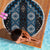 New Zealand Aotearoa Beach Blanket Blue Poutama With Taniko Pattern LT05