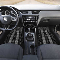 New Zealand Aotearoa Car Mats Black Poutama With Taniko Pattern LT05
