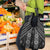 New Zealand Aotearoa Grocery Bag Black Poutama With Taniko Pattern