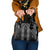 New Zealand Aotearoa Shoulder Handbag Black Poutama With Taniko Pattern LT05