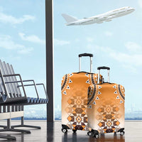 New Zealand Luggage Cover Poutama Mix Orange Taniko Inspired Art LT05