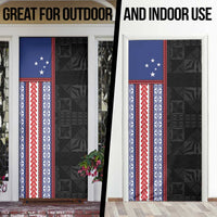 Samoa Flag Door Cover Ula Fala With Samoan Siapo - Polynesian Pride