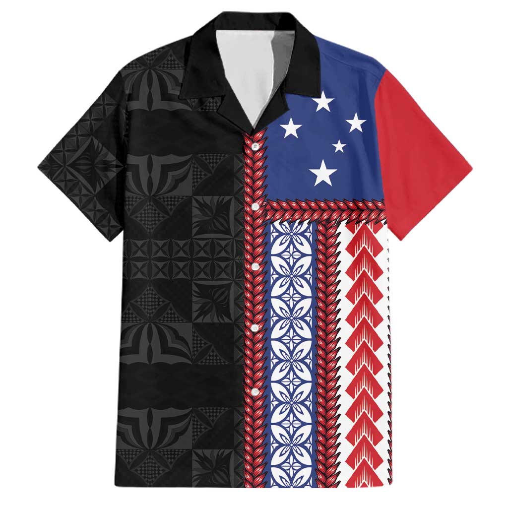 Samoa Flag Family Matching Mermaid Dress and Hawaiian Shirt Ula Fala With Samoan Siapo - Polynesian Pride
