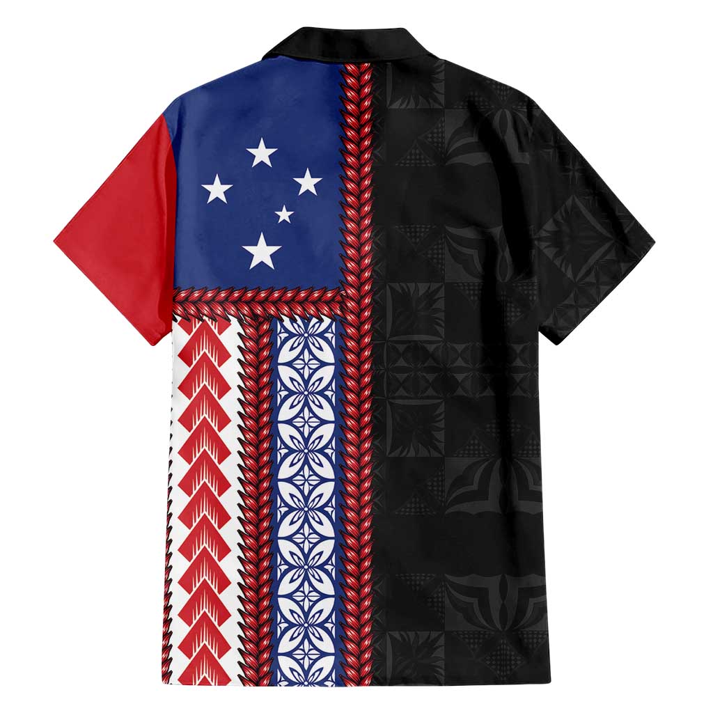 Samoa Flag Family Matching Mermaid Dress and Hawaiian Shirt Ula Fala With Samoan Siapo - Polynesian Pride