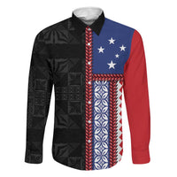 Samoa Flag Family Matching Puletasi and Hawaiian Shirt Ula Fala With Samoan Siapo - Polynesian Pride