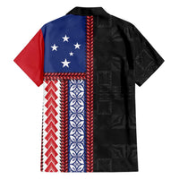 Samoa Flag Hawaiian Shirt Ula Fala With Samoan Siapo - Polynesian Pride