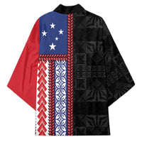 Samoa Flag Kimono Ula Fala With Samoan Siapo - Polynesian Pride