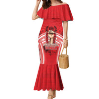 Custom Tonga Rugby Mate Ma'a Family Matching Mermaid Dress and Hawaiian Shirt Tongan Pride Unique Style - Polynesian Pride