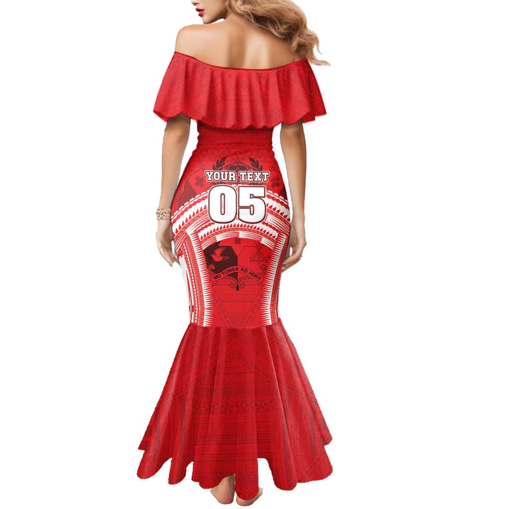 Custom Tonga Rugby Mate Ma'a Family Matching Mermaid Dress and Hawaiian Shirt Tongan Pride Unique Style - Polynesian Pride