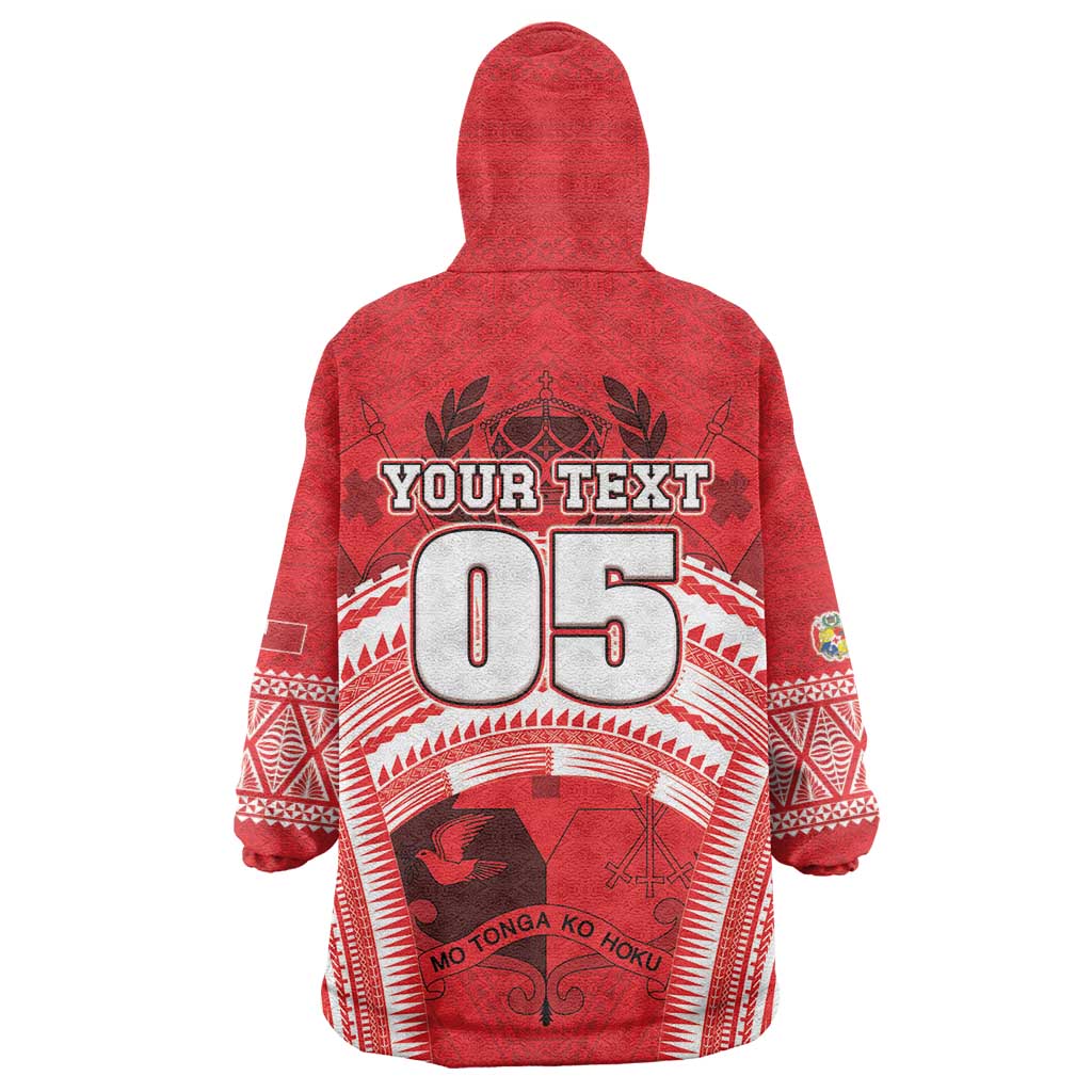 Custom Tonga Rugby Mate Ma'a Wearable Blanket Hoodie Tongan Pride Unique Style LT05 - Polynesian Pride