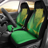 New Zealand Aotearoa Ruru Car Seat Cover Maori Fern Art Green LT05 - Polynesian Pride