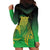 New Zealand Aotearoa Ruru Hoodie Dress Maori Fern Art Green