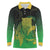New Zealand Aotearoa Ruru Long Sleeve Polo Shirt Maori Fern Art Green