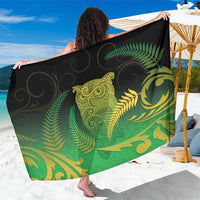 New Zealand Aotearoa Ruru Sarong Maori Fern Art Green