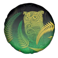New Zealand Aotearoa Ruru Spare Tire Cover Maori Fern Art Green LT05 - Polynesian Pride