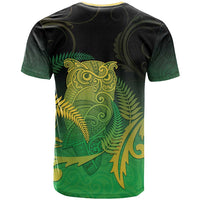 New Zealand Aotearoa Ruru T Shirt Maori Fern Art Green