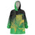 New Zealand Aotearoa Ruru Wearable Blanket Hoodie Maori Fern Art Green