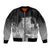New Zealand Aotearoa Ruru Sleeve Zip Bomber Jacket Maori Fern Art Black