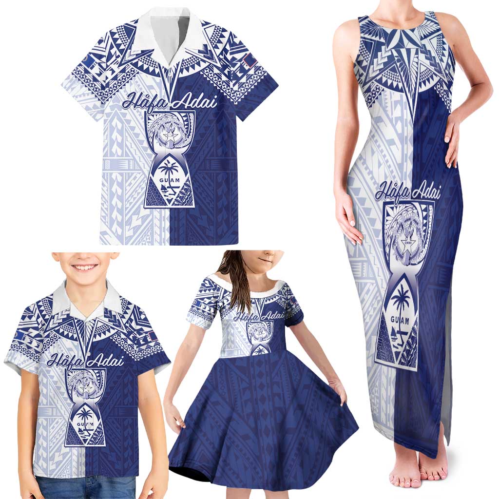 Personalised Northern Mariana Islands And Guam Family Matching Tank Maxi Dress and Hawaiian Shirt Latte Stone With Tribal Pattern LT05 - Polynesian Pride