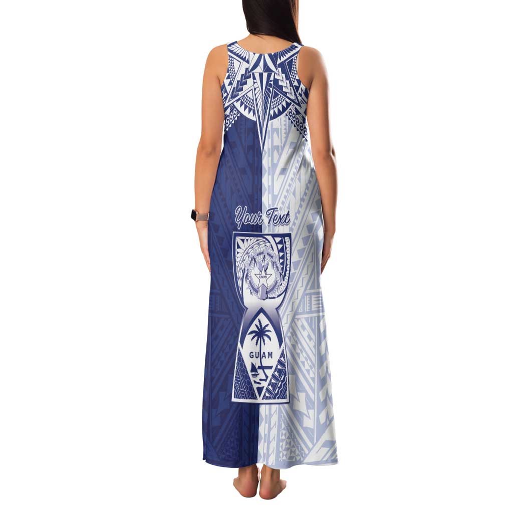 Personalised Northern Mariana Islands And Guam Family Matching Tank Maxi Dress and Hawaiian Shirt Latte Stone With Tribal Pattern LT05 - Polynesian Pride