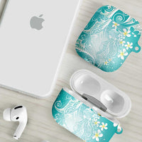 Polynesian Jellyfish AirPods Case With Plumeria Teal