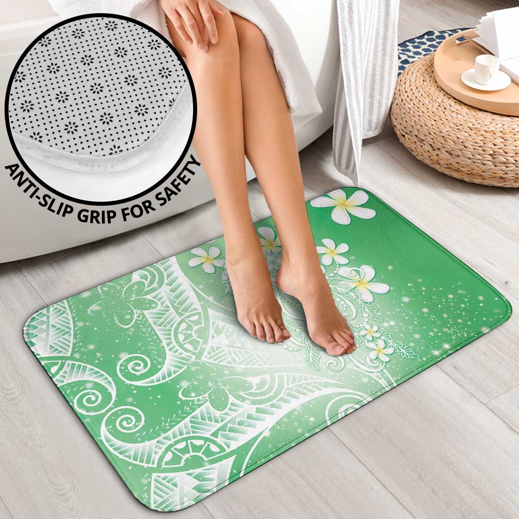 Polynesian Jellyfish Bathroom Set With Plumeria Green