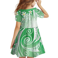 Polynesian Jellyfish Family Matching Off Shoulder Maxi Dress and Hawaiian Shirt With Plumeria Green LT05 - Polynesian Pride