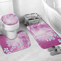 Polynesian Jellyfish Bathroom Set With Plumeria Pink