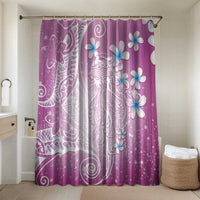 Polynesian Jellyfish Bathroom Set With Plumeria Pink