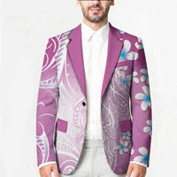 Polynesian Jellyfish Blazer With Plumeria Pink