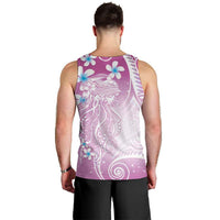 Polynesian Jellyfish Men Tank Top With Plumeria Pink