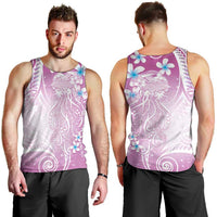 Polynesian Jellyfish Men Tank Top With Plumeria Pink