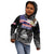 American Samoa Flag Day Kid Hoodie Bald Eagle With Polynesian Pattern