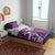 Fibromyalgia Awareness Bedding Set Polynesian Purple Ribbon