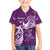 Personalised Fibromyalgia Awareness Kid Hawaiian Shirt Polynesian Purple Ribbon
