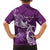 Personalised Fibromyalgia Awareness Kid Hawaiian Shirt Polynesian Purple Ribbon