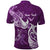 Personalised Fibromyalgia Awareness Polo Shirt Polynesian Purple Ribbon