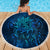 New Zealand Dream Catcher Beach Blanket Maori Koru Pattern Blue Version