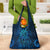 New Zealand Dream Catcher Grocery Bag Maori Koru Pattern Blue Version