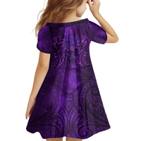 New Zealand Dream Catcher Family Matching Summer Maxi Dress and Hawaiian Shirt Maori Koru Pattern Purple Version LT05 - Polynesian Pride