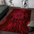 New Zealand Dream Catcher Area Rug Maori Koru Pattern Red Version