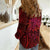 New Zealand Dream Catcher Women Casual Shirt Maori Koru Pattern Red Version
