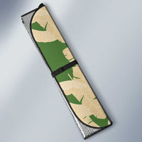 Hawaii Pua Kenikeni Lei Auto Sun Shade With Lau Maia Green