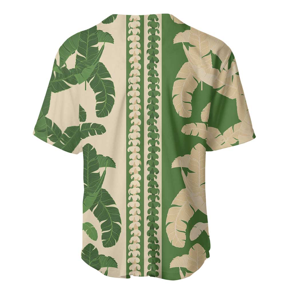 Hawaii Pua Kenikeni Lei Baseball Jersey With Lau Maia Green