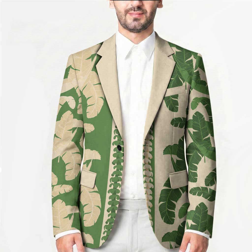 Hawaii Pua Kenikeni Lei Blazer With Lau Maia Green