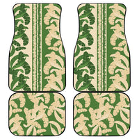 Hawaii Pua Kenikeni Lei Car Mats With Lau Maia Green