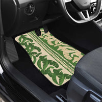 Hawaii Pua Kenikeni Lei Car Mats With Lau Maia Green